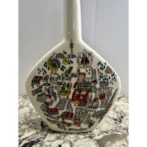 Empty Porcelain Munchen Bottle Escorial Grun Cordial Germany 375ml **Read